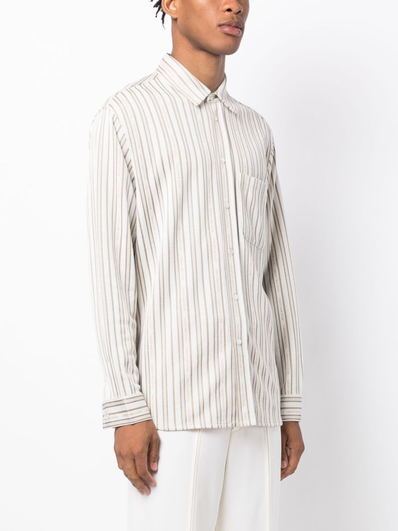 Neutral Striped Long Sleeve Shirt