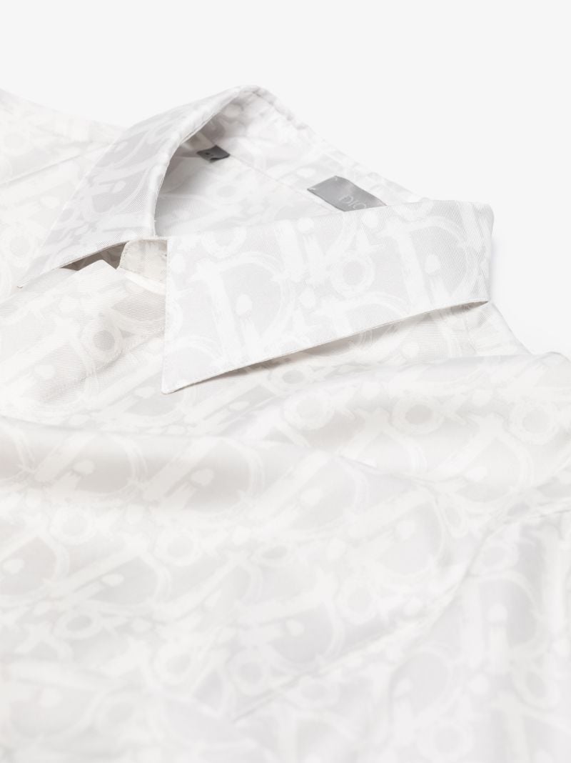 Oblique Motif Silk Shirt