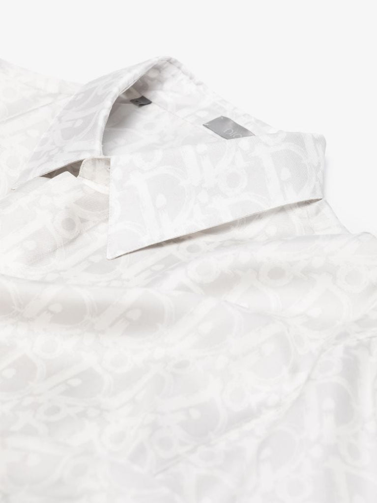 Oblique Motif Silk Shirt