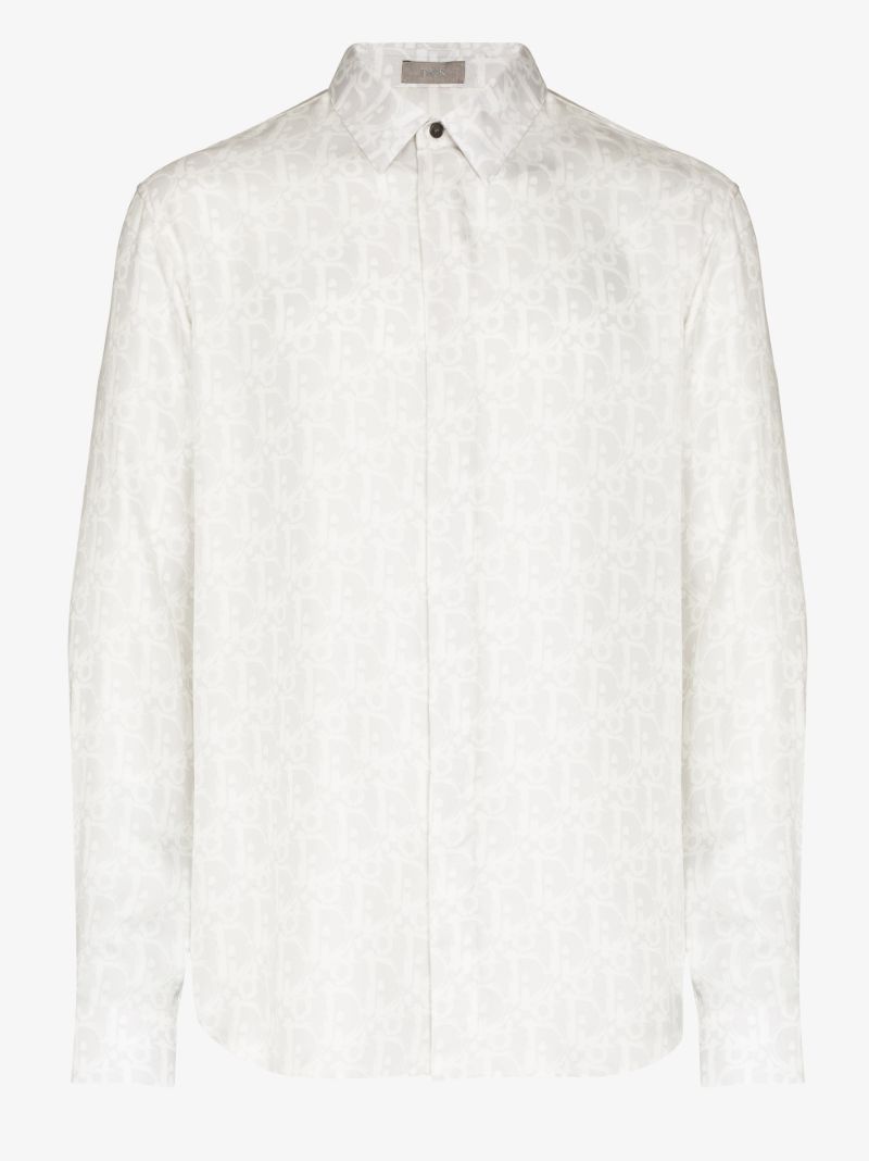 Oblique Motif Silk Shirt