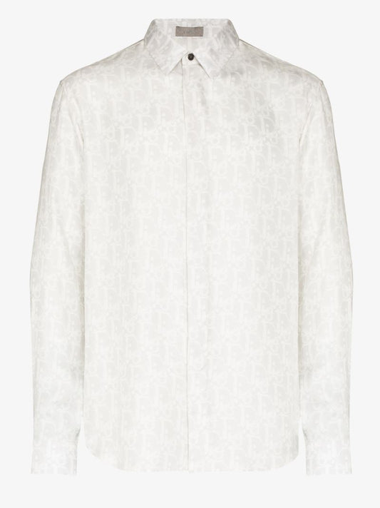 Oblique Motif Silk Shirt