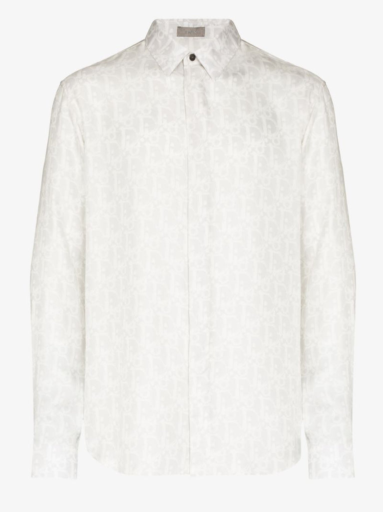 Oblique Motif Silk Shirt