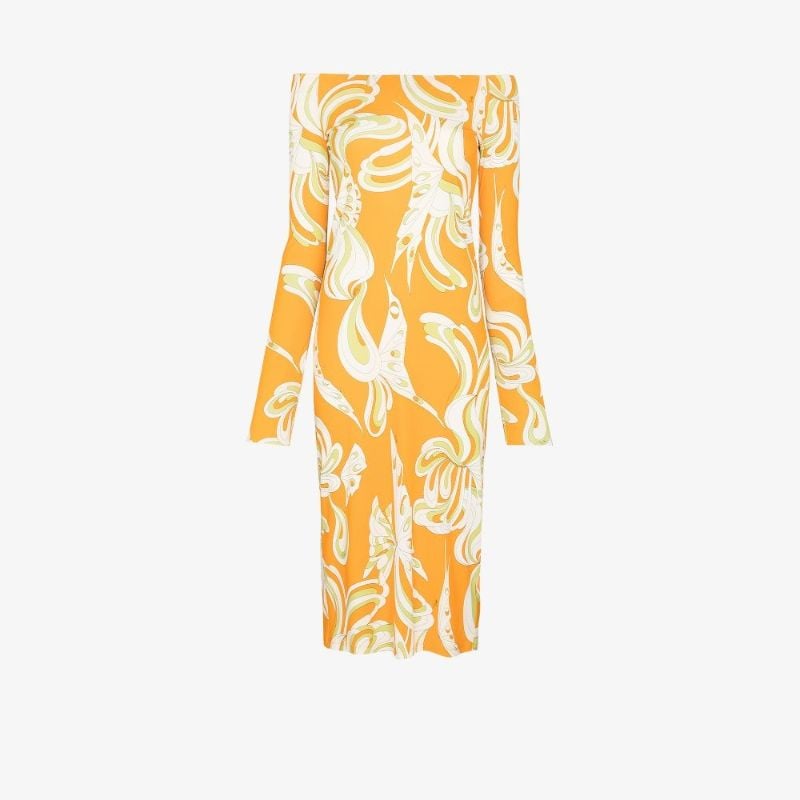 Farfalle Print Midi Dress