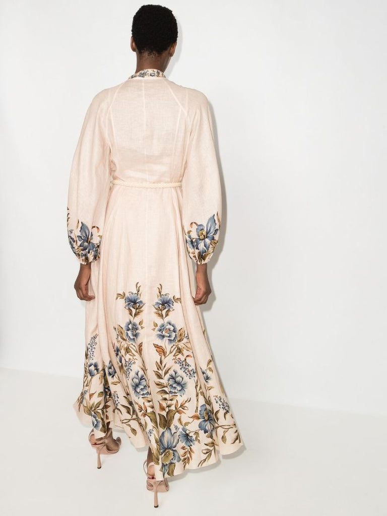 Floral-print Tunic Maxi Dress