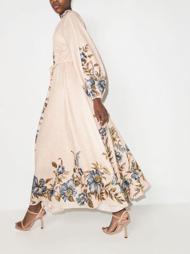Floral-print Tunic Maxi Dress