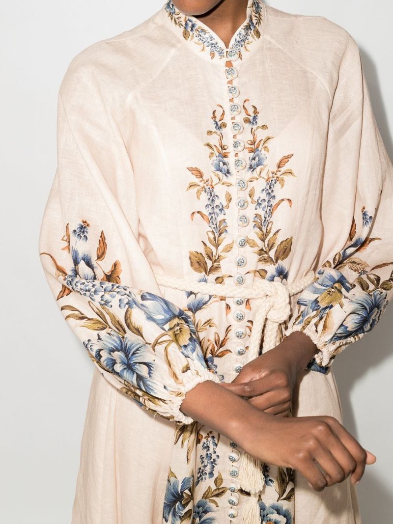 Floral-print Tunic Maxi Dress