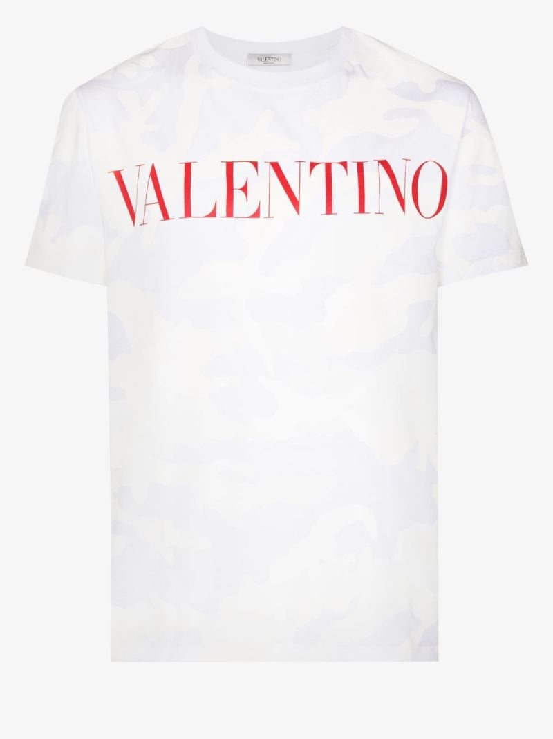 Camouflage Logo Print T-shirt