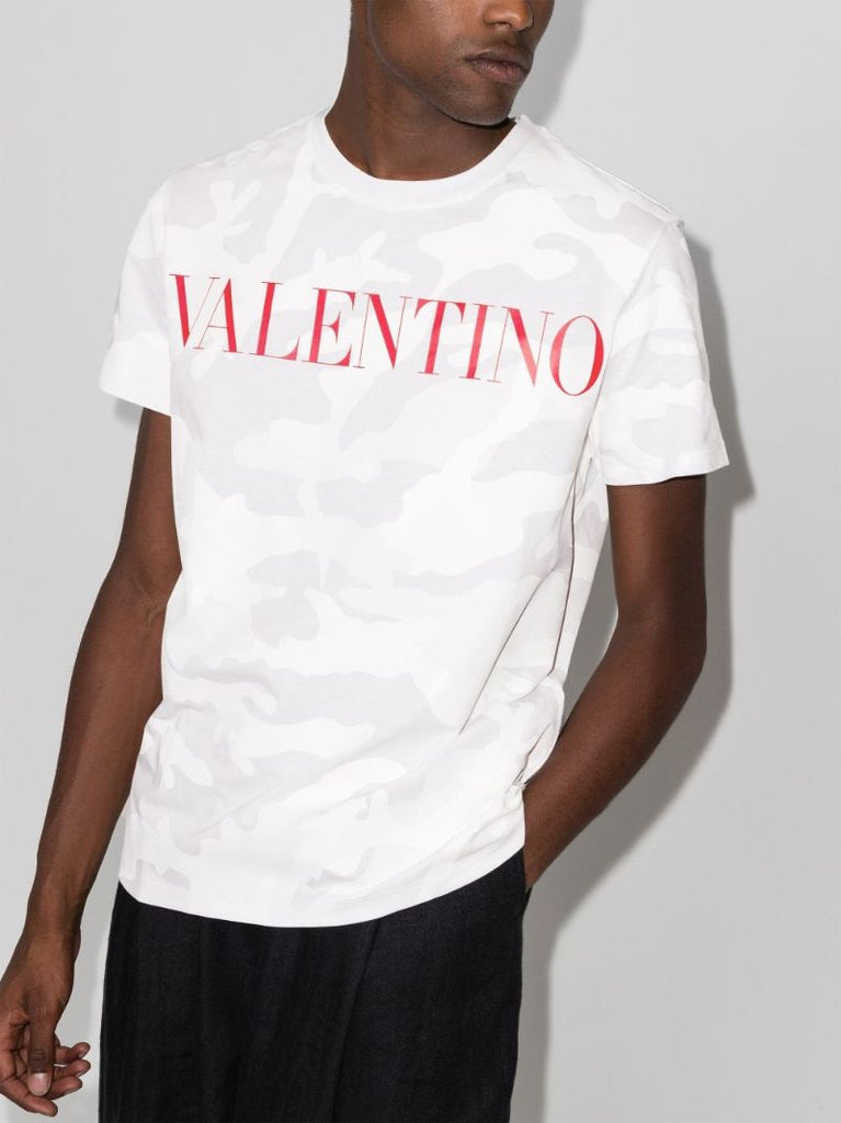Camouflage Logo Print T-shirt