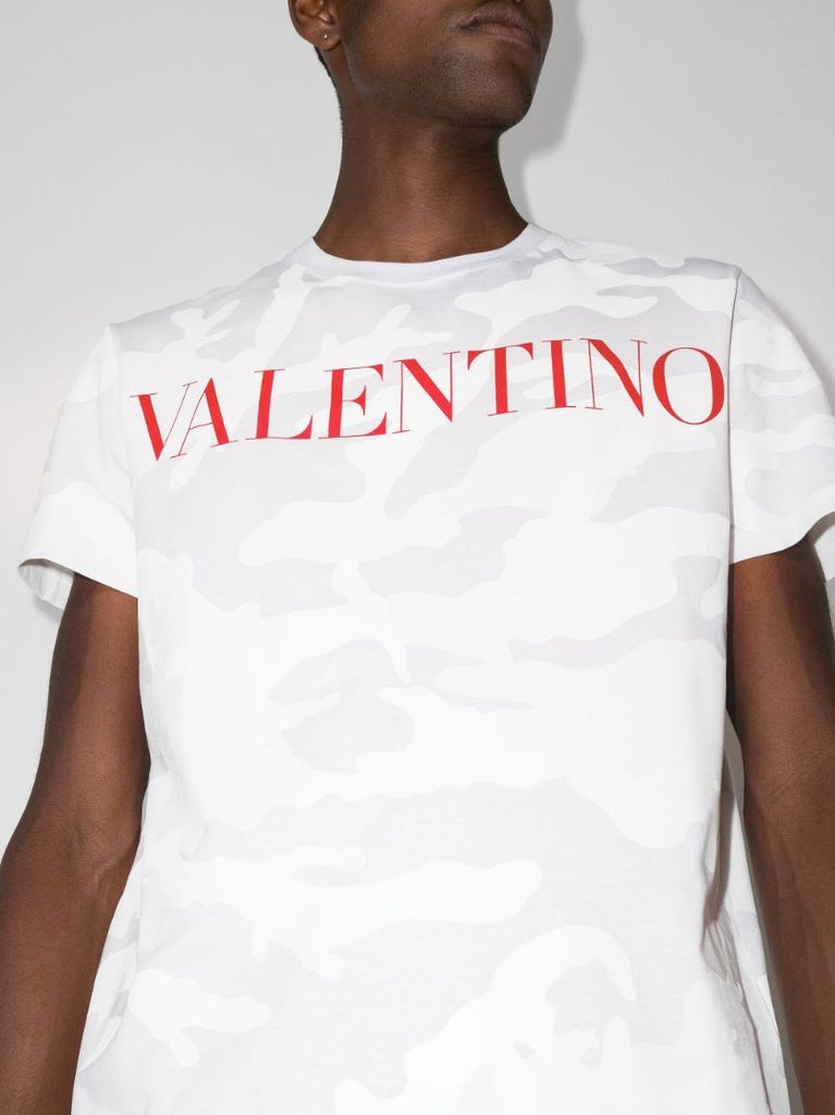 Camouflage Logo Print T-shirt