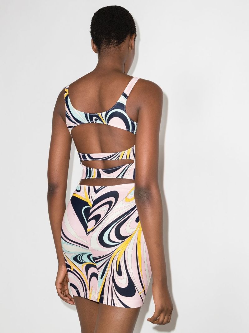 Onde Print Cutout Mini Dress