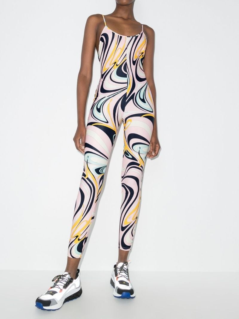 Onde Print Fitted Jumpsuit