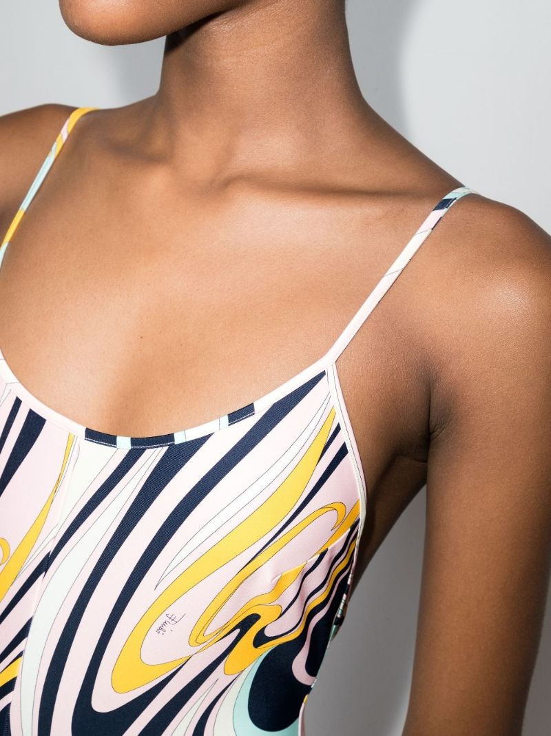 Onde Print Fitted Jumpsuit