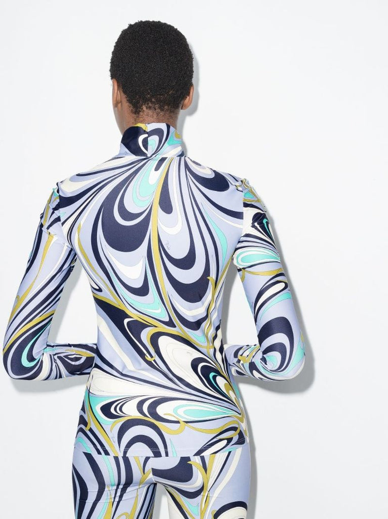 Onde Print Long Sleeve Top