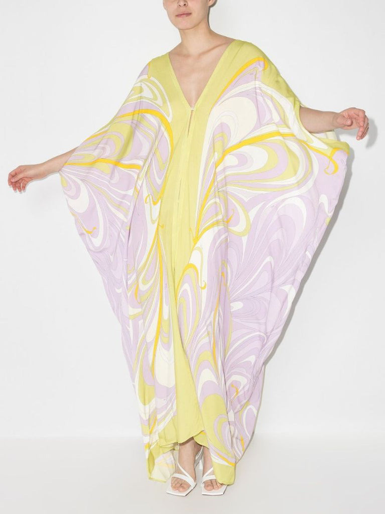 Onde Print Kaftan Dress