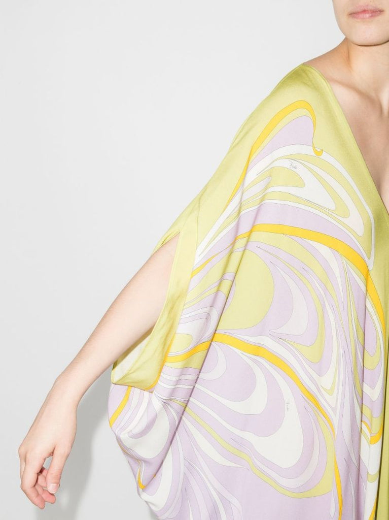Onde Print Kaftan Dress