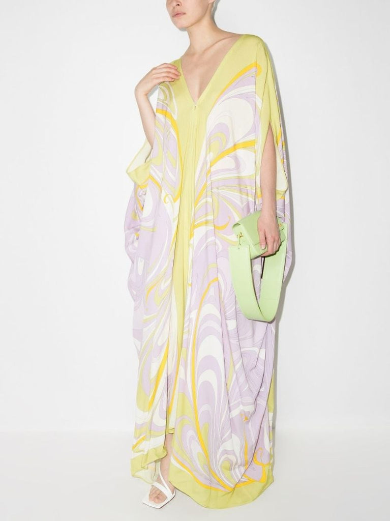 Onde Print Kaftan Dress