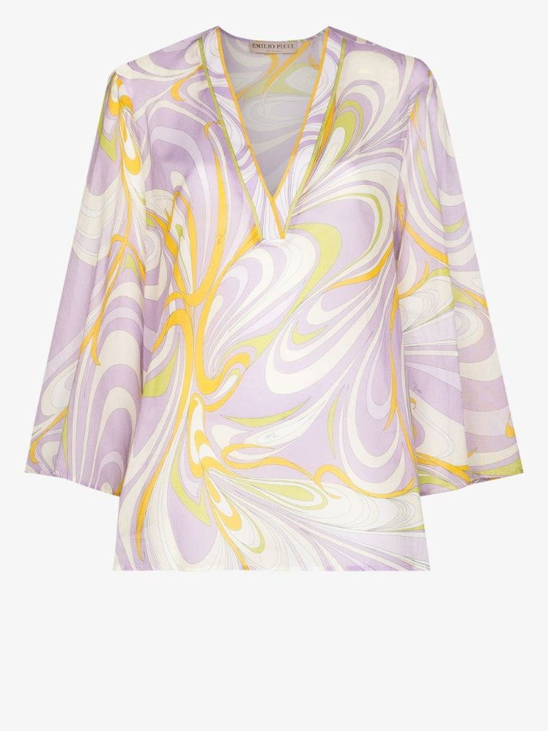 Onde Print Cotton Top