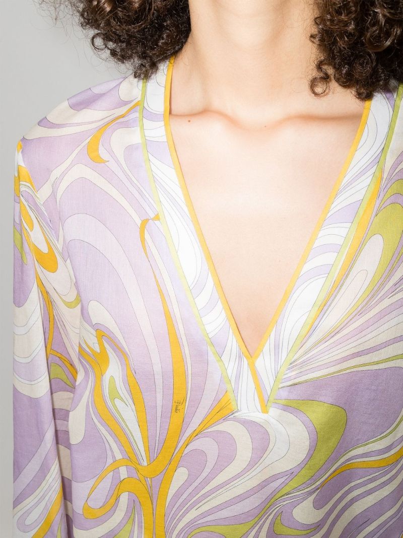 Onde Print Cotton Top