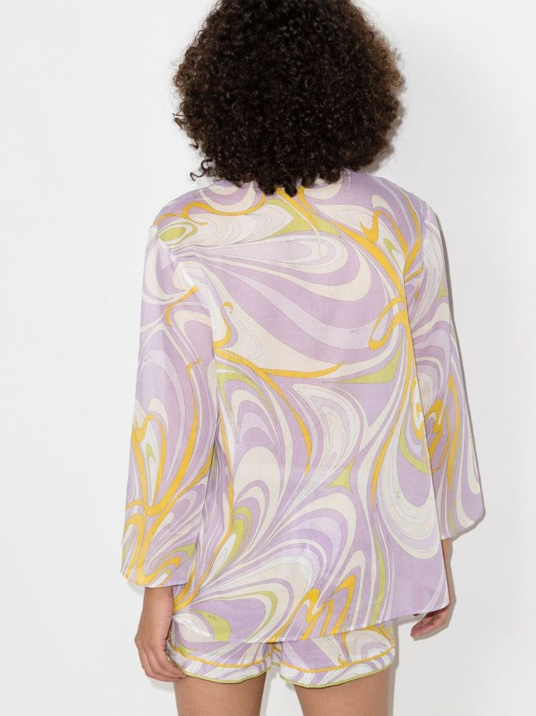 Onde Print Cotton Top