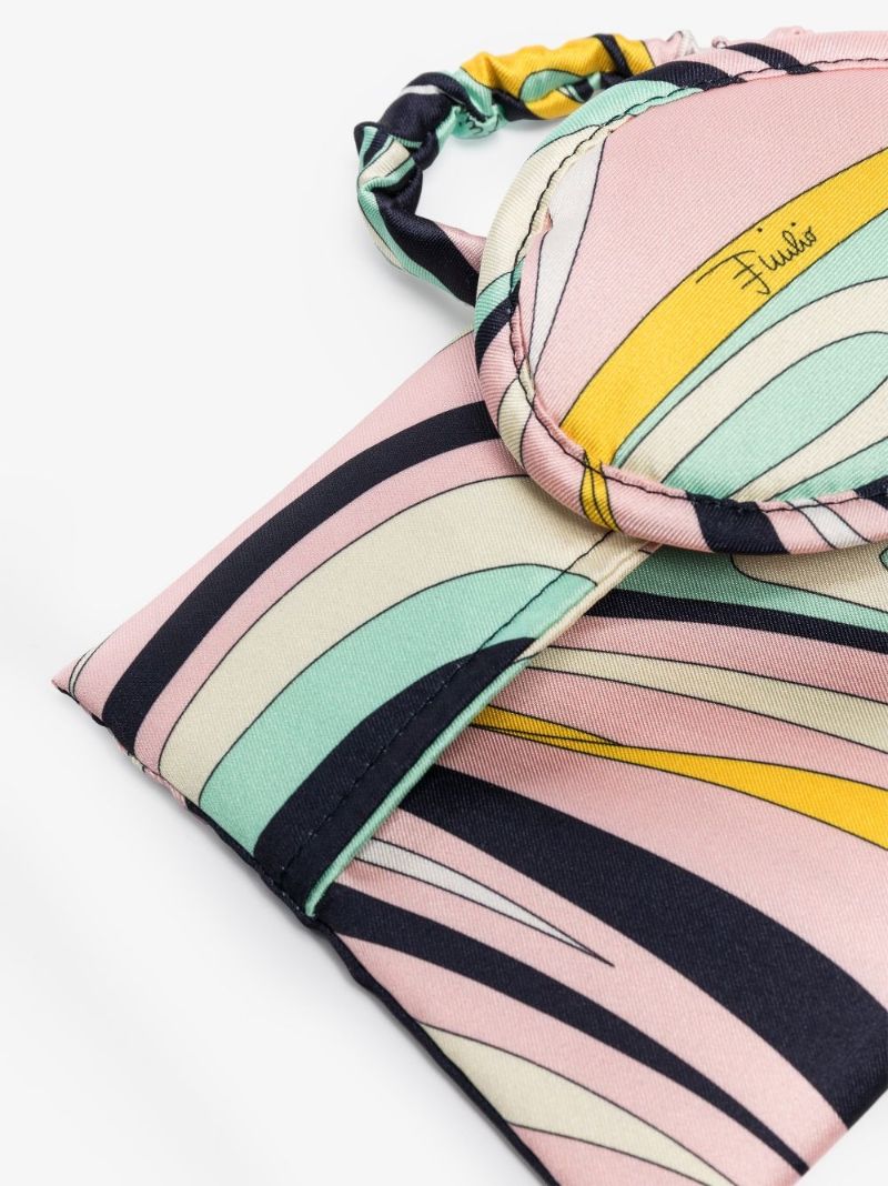 Pink Onde-print Eye Mask
