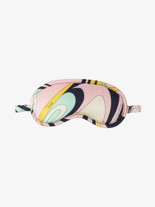 Pink Onde-print Eye Mask