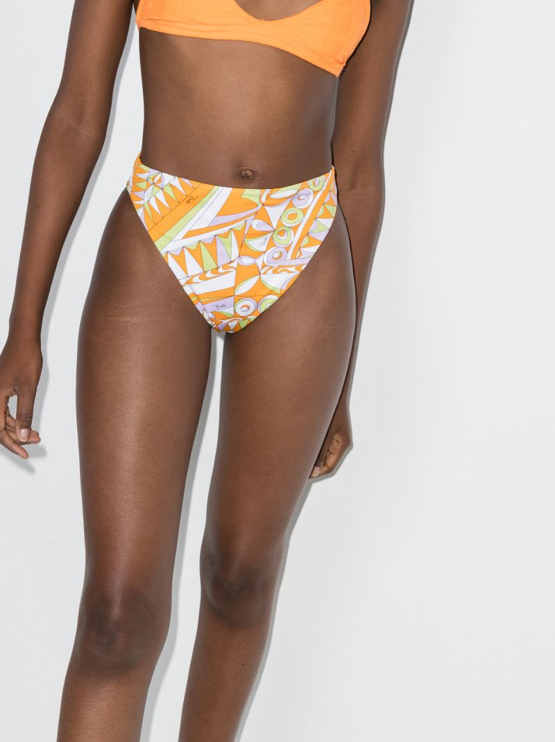Bandierine Print High Waist Bikini Bottom