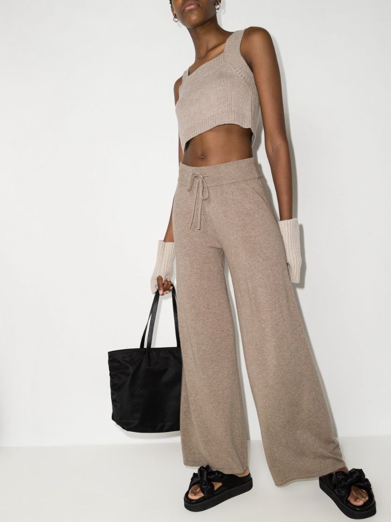 Sofi Wide Leg Cashmere Trousers