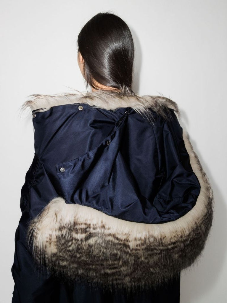 Faux Fur Trim Parka Coat