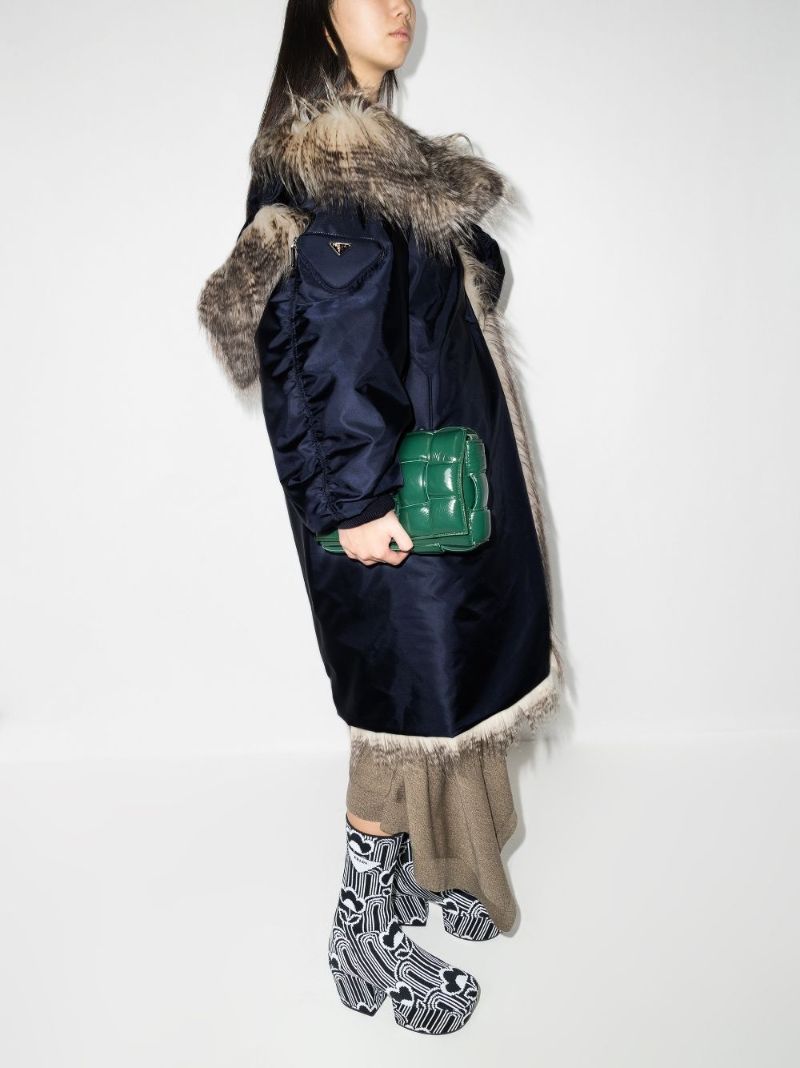 Faux Fur Trim Parka Coat