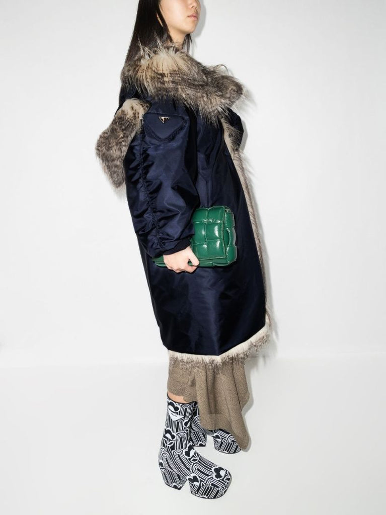 Faux Fur Trim Parka Coat
