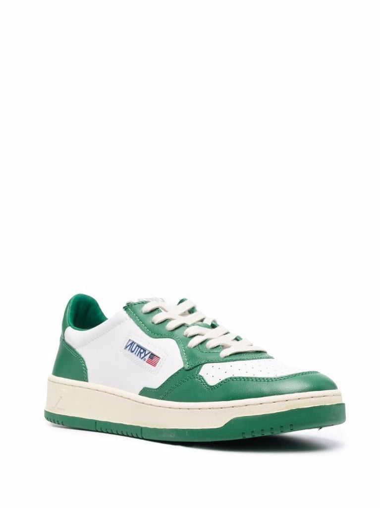 White Medalist Leather Sneakers