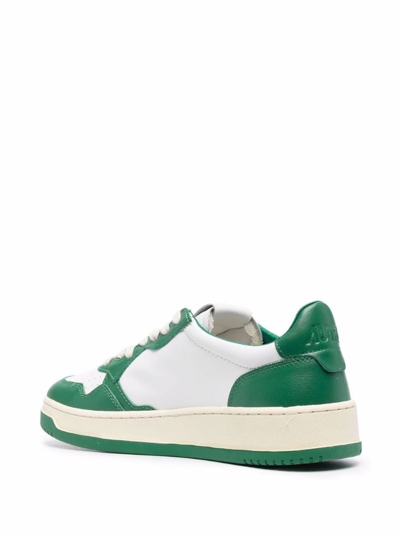 White Medalist Leather Sneakers