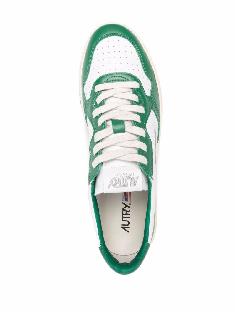 White Medalist Leather Sneakers