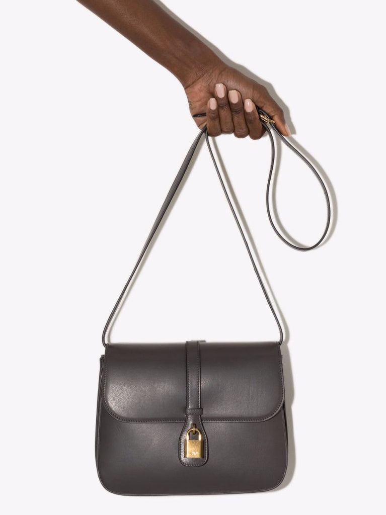 Grey Tabou Medium Leather Shoulder Bag