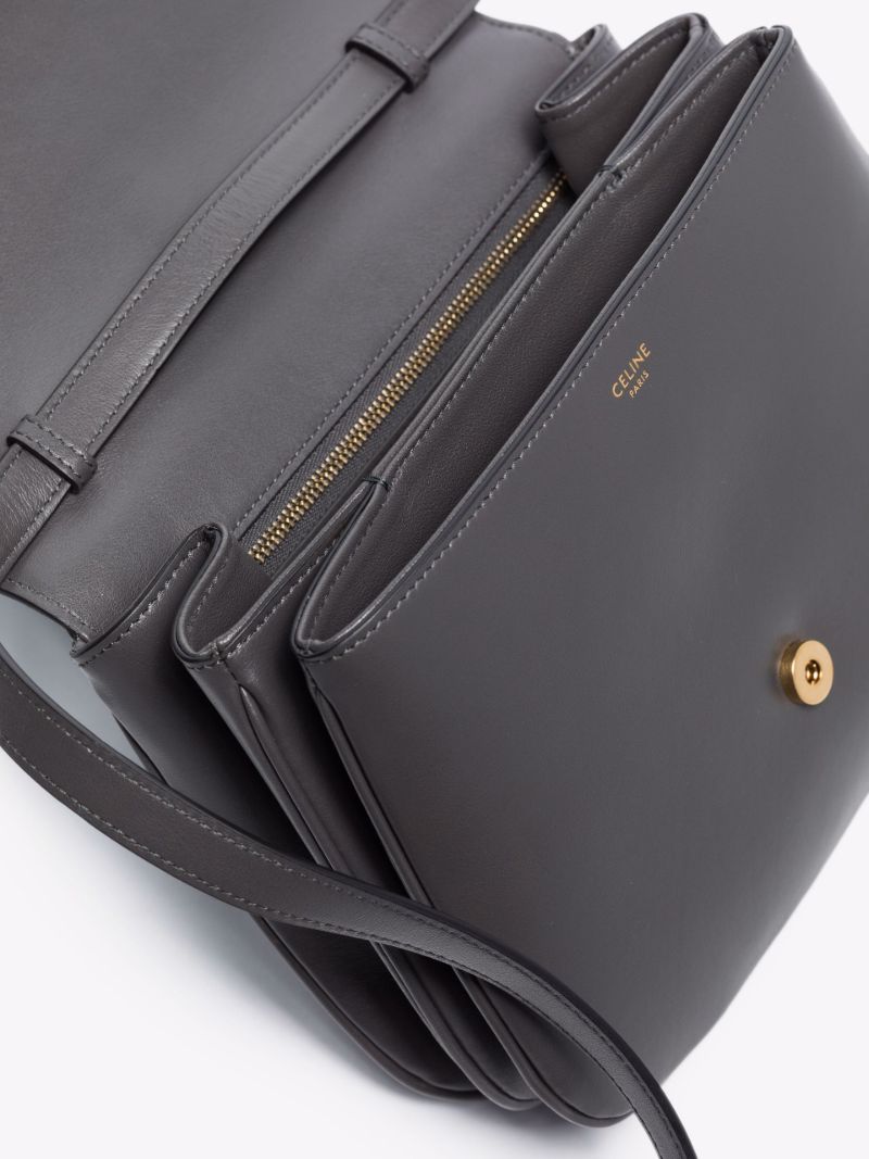 Grey Tabou Medium Leather Shoulder Bag