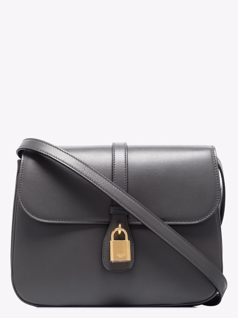 Grey Tabou Medium Leather Shoulder Bag