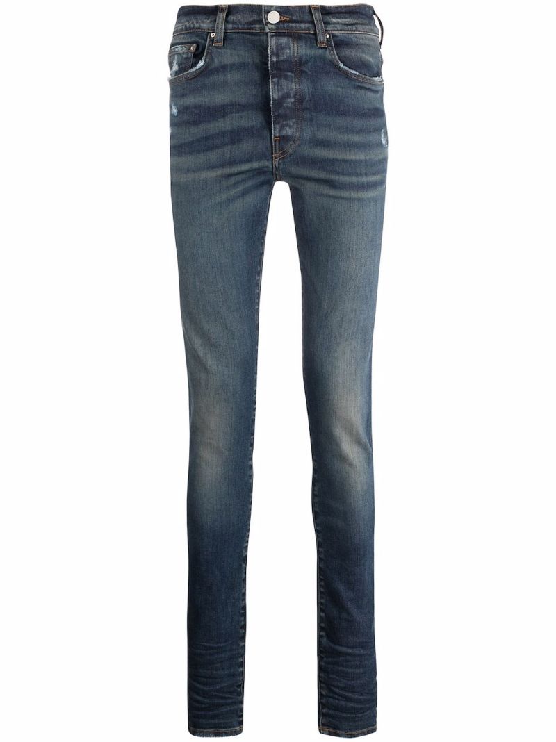 Blue Washed Skinny-cut Jeans