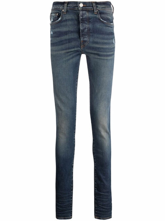 Blue Washed Skinny-cut Jeans