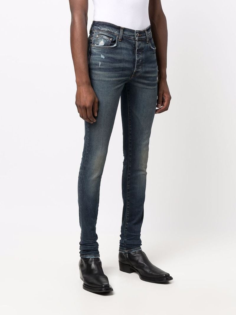 Blue Washed Skinny-cut Jeans