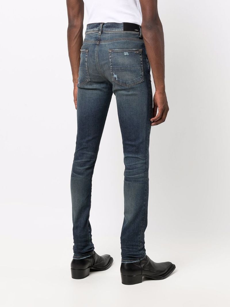 Blue Washed Skinny-cut Jeans