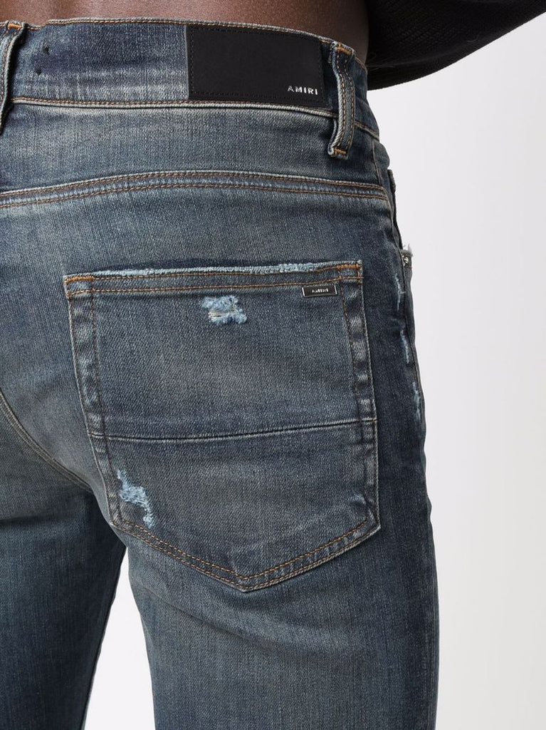 Blue Washed Skinny-cut Jeans