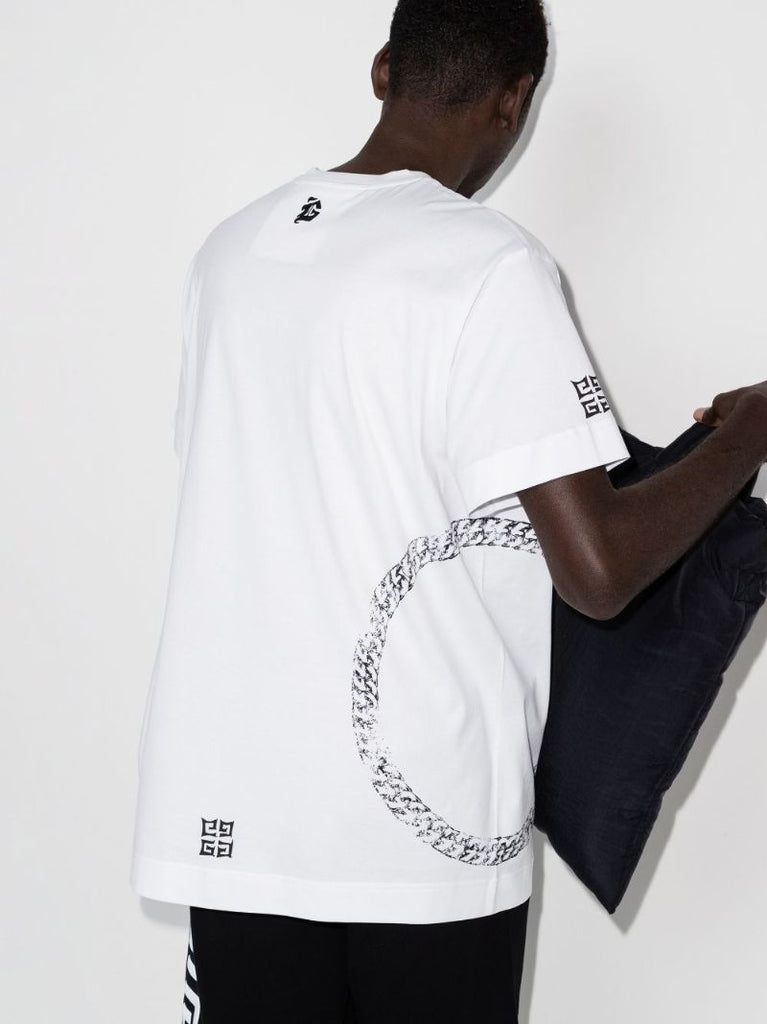 Chain Logo Cotton T-shirt