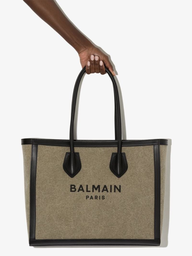 Khaki B-army Canvas Tote Bag
