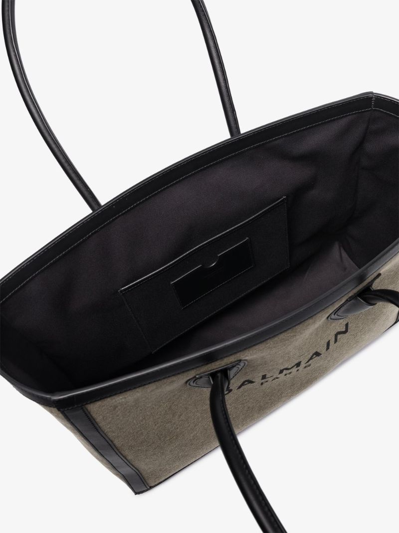 Khaki B-army Canvas Tote Bag