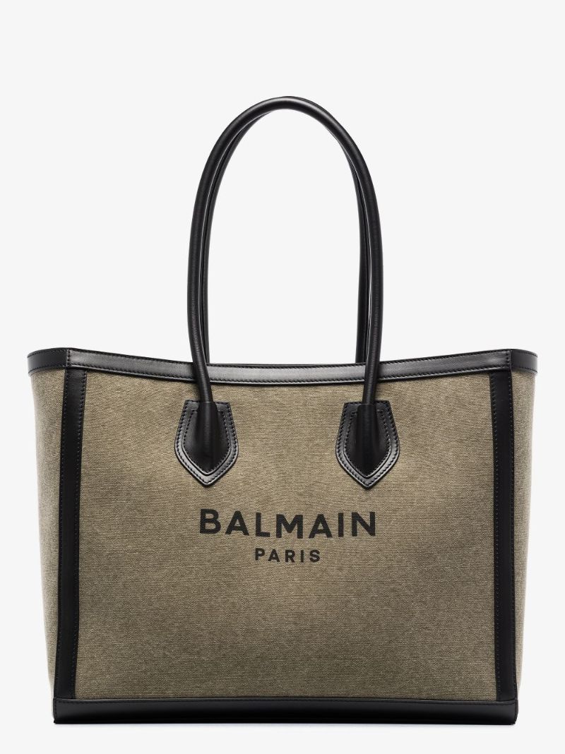 Khaki B-army Canvas Tote Bag