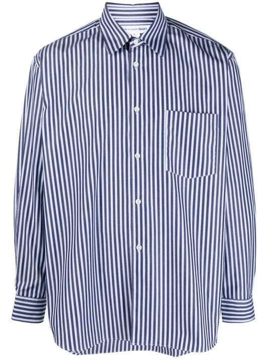 Blue Striped Cotton Shirt