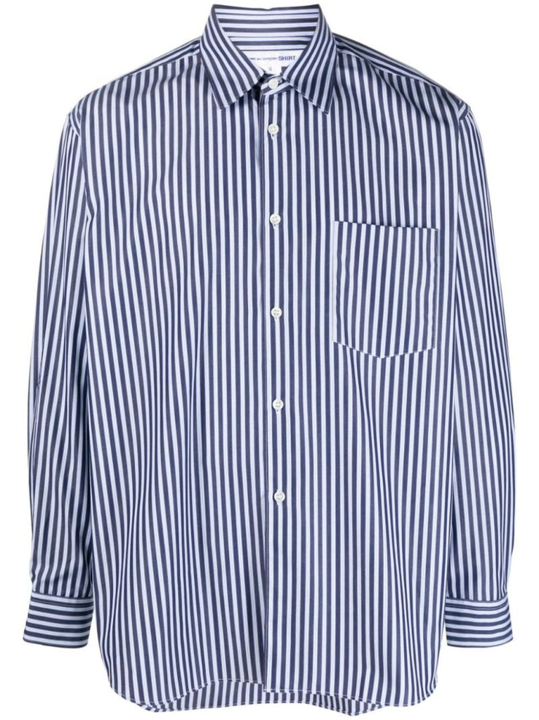 Blue Striped Cotton Shirt