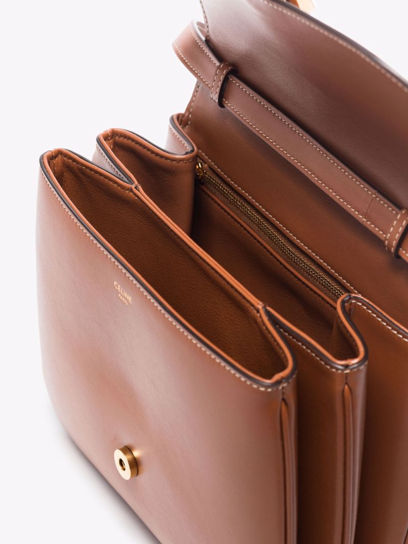 Brown Tabou Padlock Leather Shoulder Bag