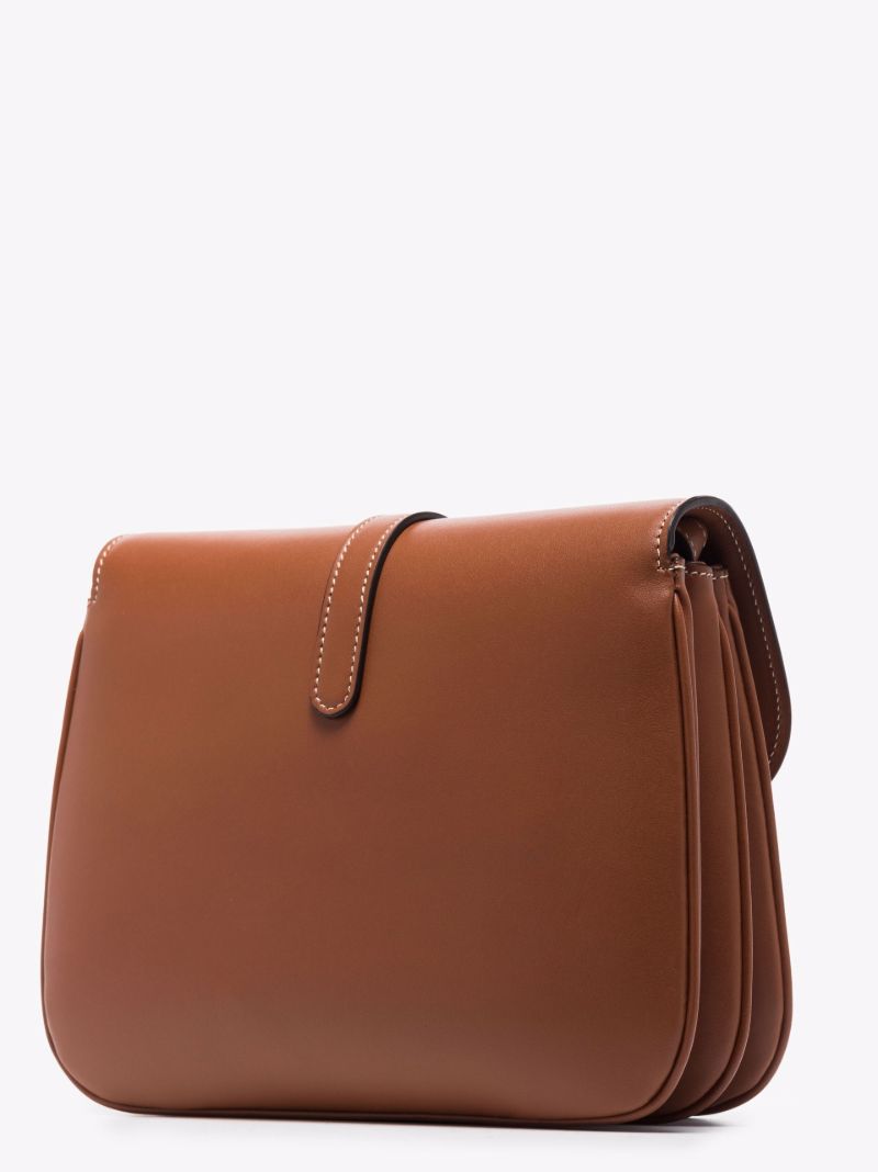 Brown Tabou Padlock Leather Shoulder Bag