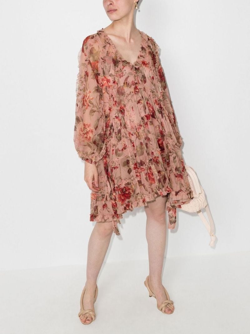 Cassia Floral Tiered Mini Dress